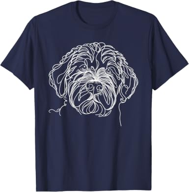 Portuguese Water Dog Line Art T-Shirt