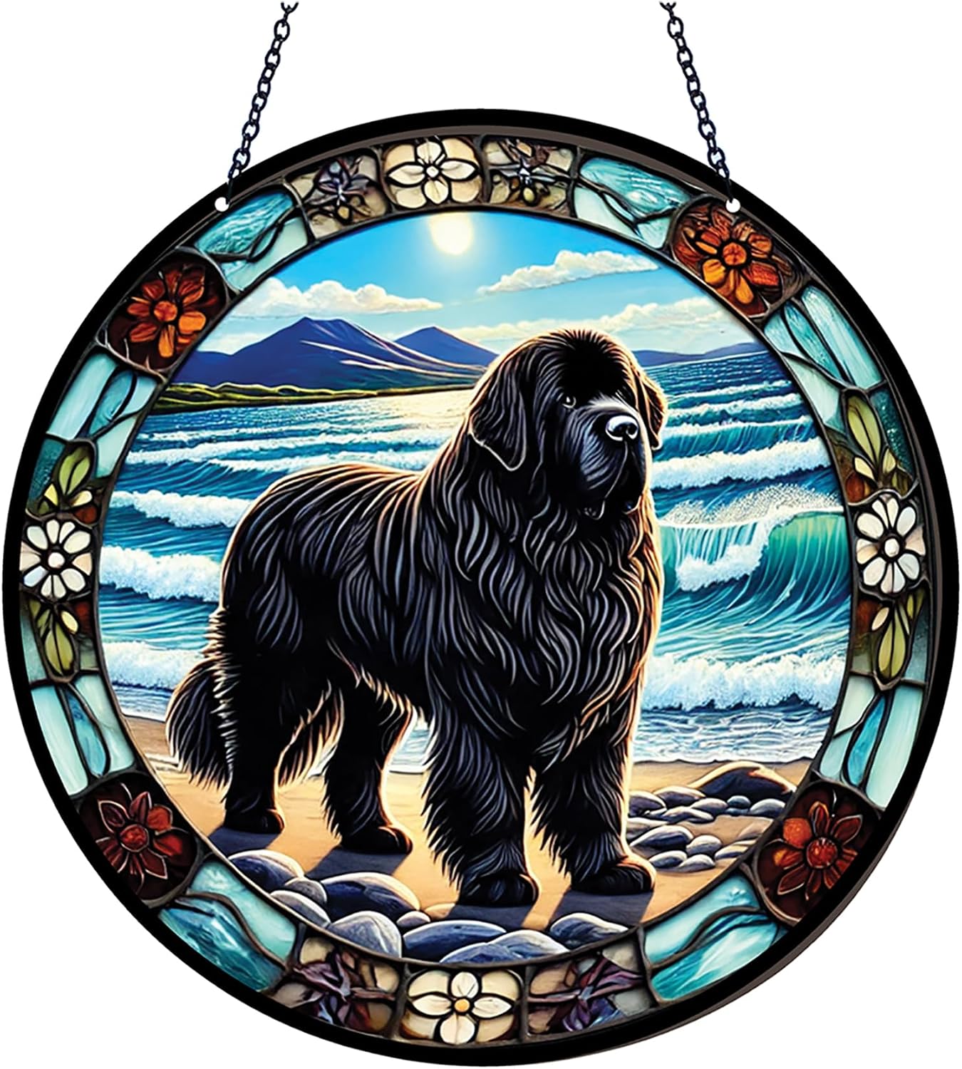 Newfoundland Dog Suncatcher