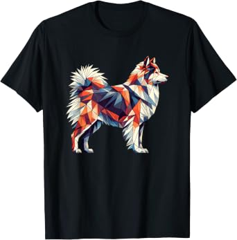 Geometric Icelandic Sheepdog T-Shirt