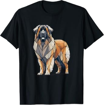 Geometric Leonberger Dog T-Shirt