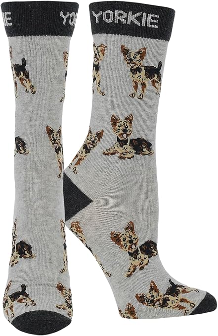 York Terrier Dog Crew Socks