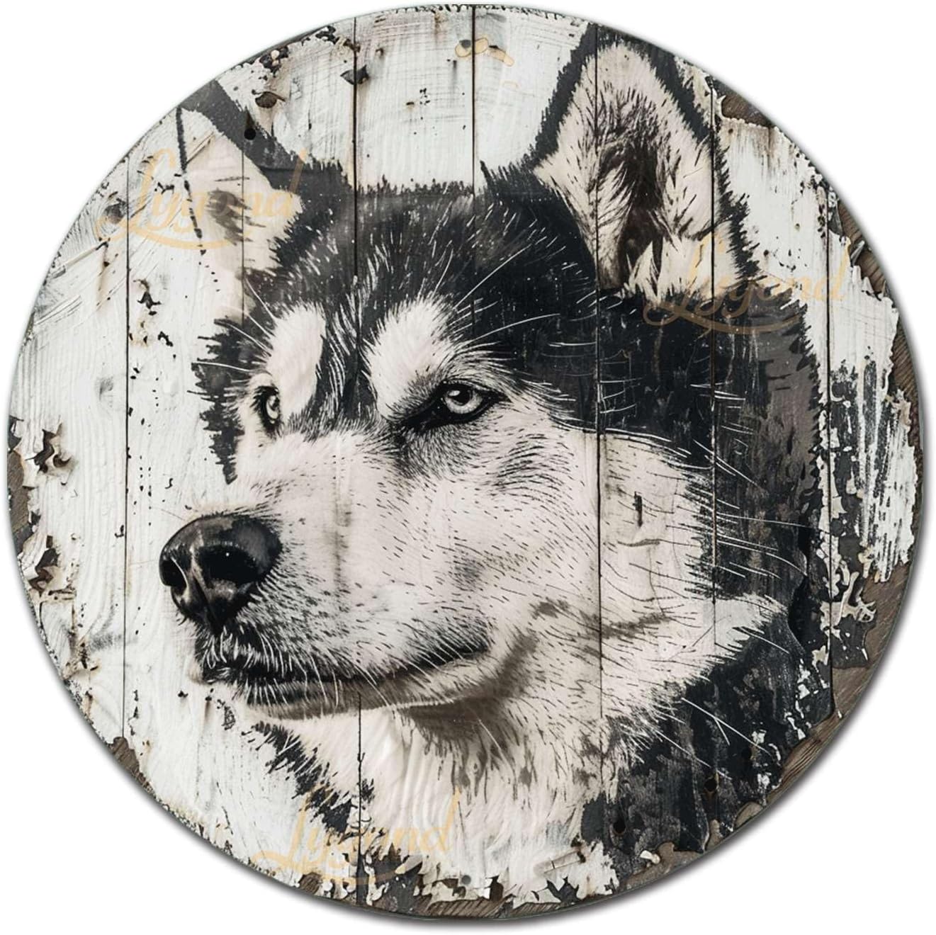 Metal Sign Tin Sign Alaskan Malamute Dog Wood Sign