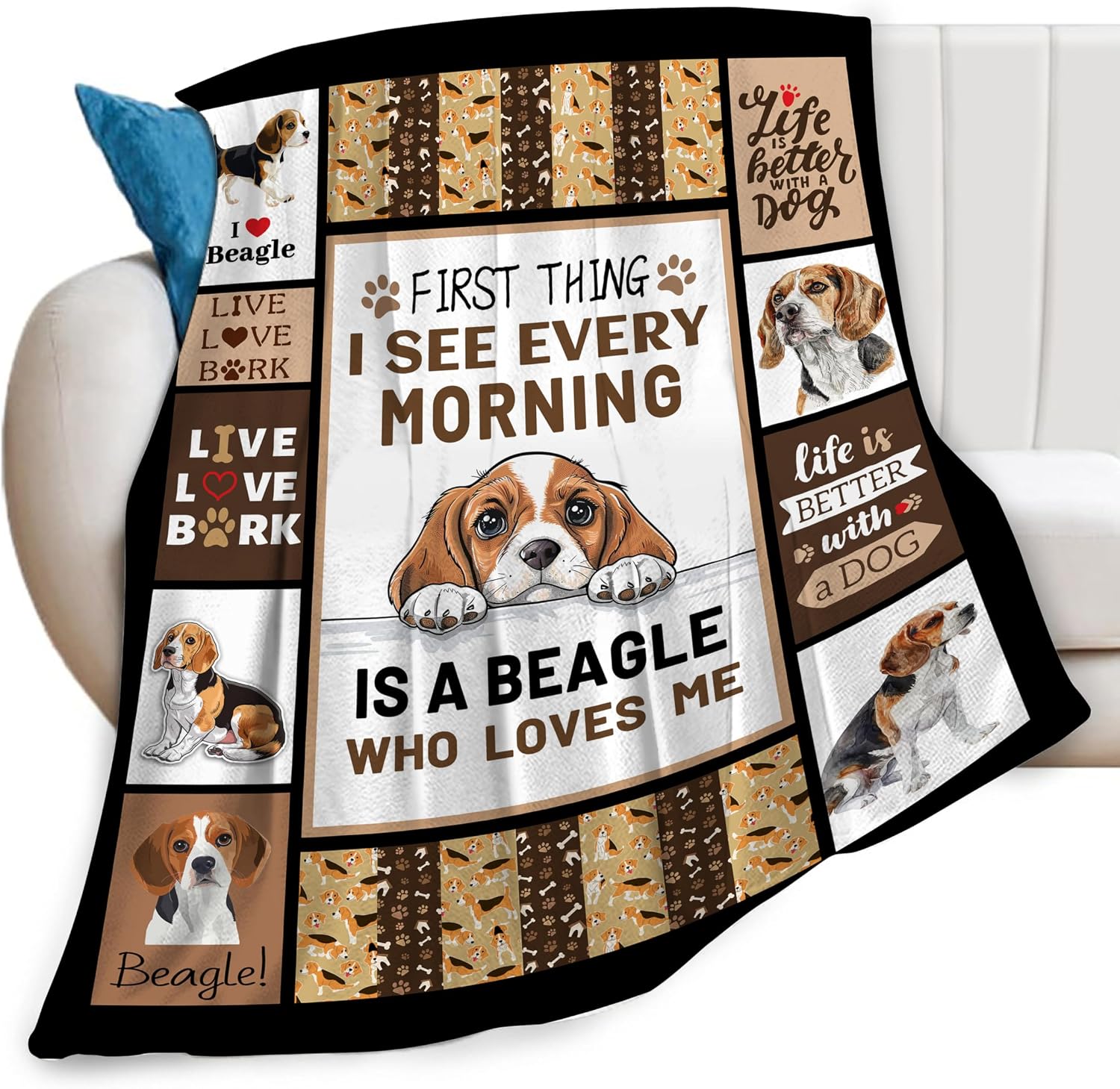 Beagles Dog Print Blanket