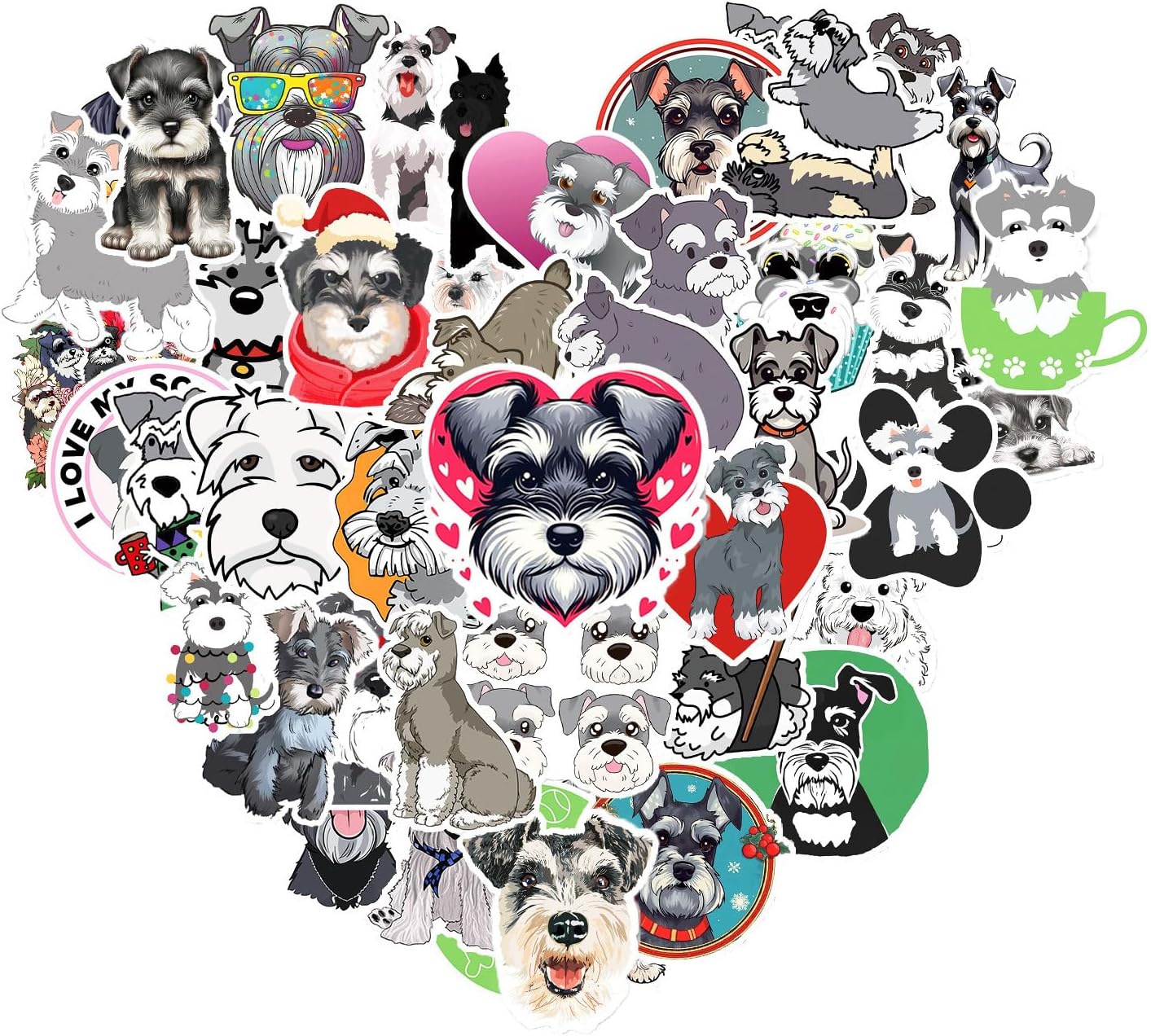 Schnauzer Dog Vinyl Stickers