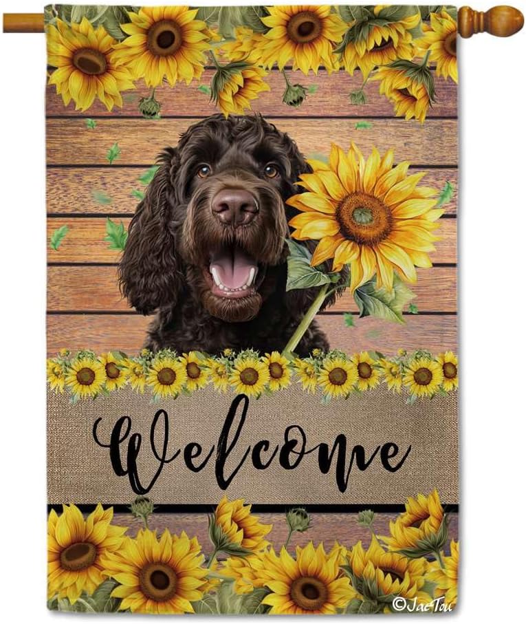 Irish Water Spaniel Garden Flag