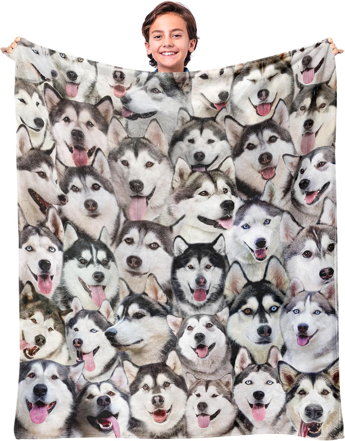 Siberian Husky Dog Throw Blanket