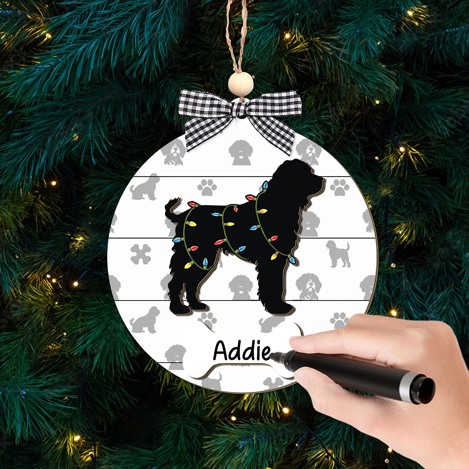 Portuguese Water Dog Christmas Ornament