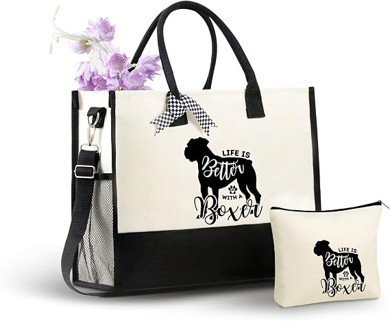 Boxer Dog Canvas Tote Bag