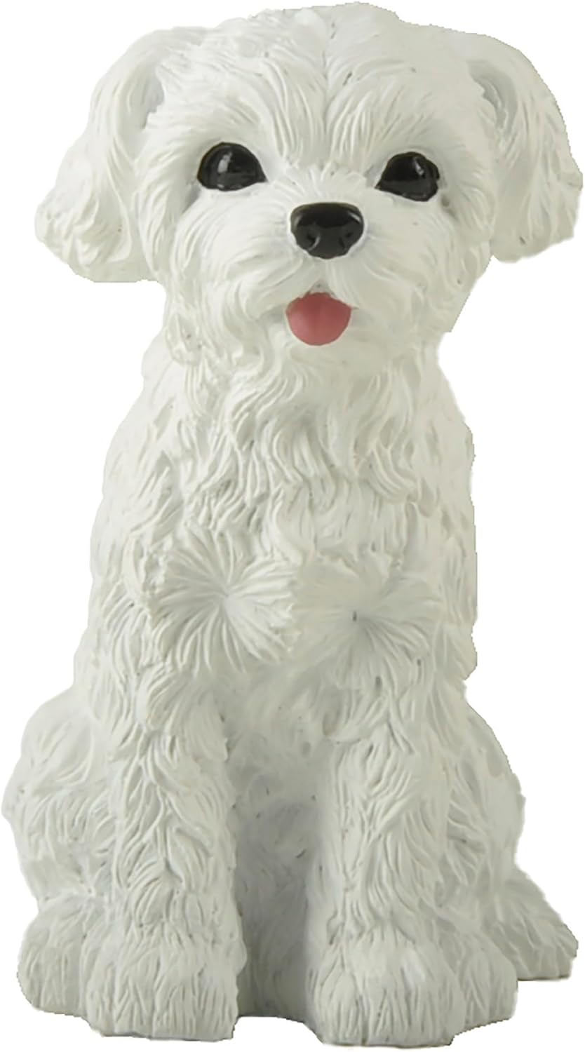 Maltese Puppy Dog Figurine