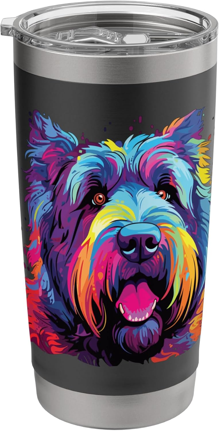 Colorful Bouvier Des Flandres Stainless Tumbler