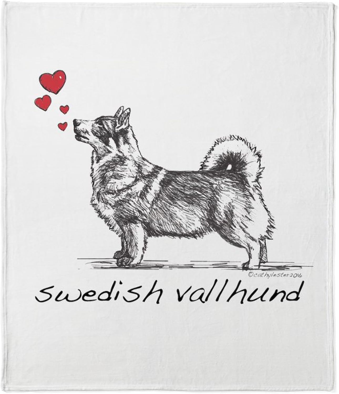 Sweddish Vallhund Dog Throw Blanket