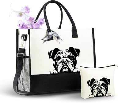 English Bulldog Gifts for Women, Tote Bag