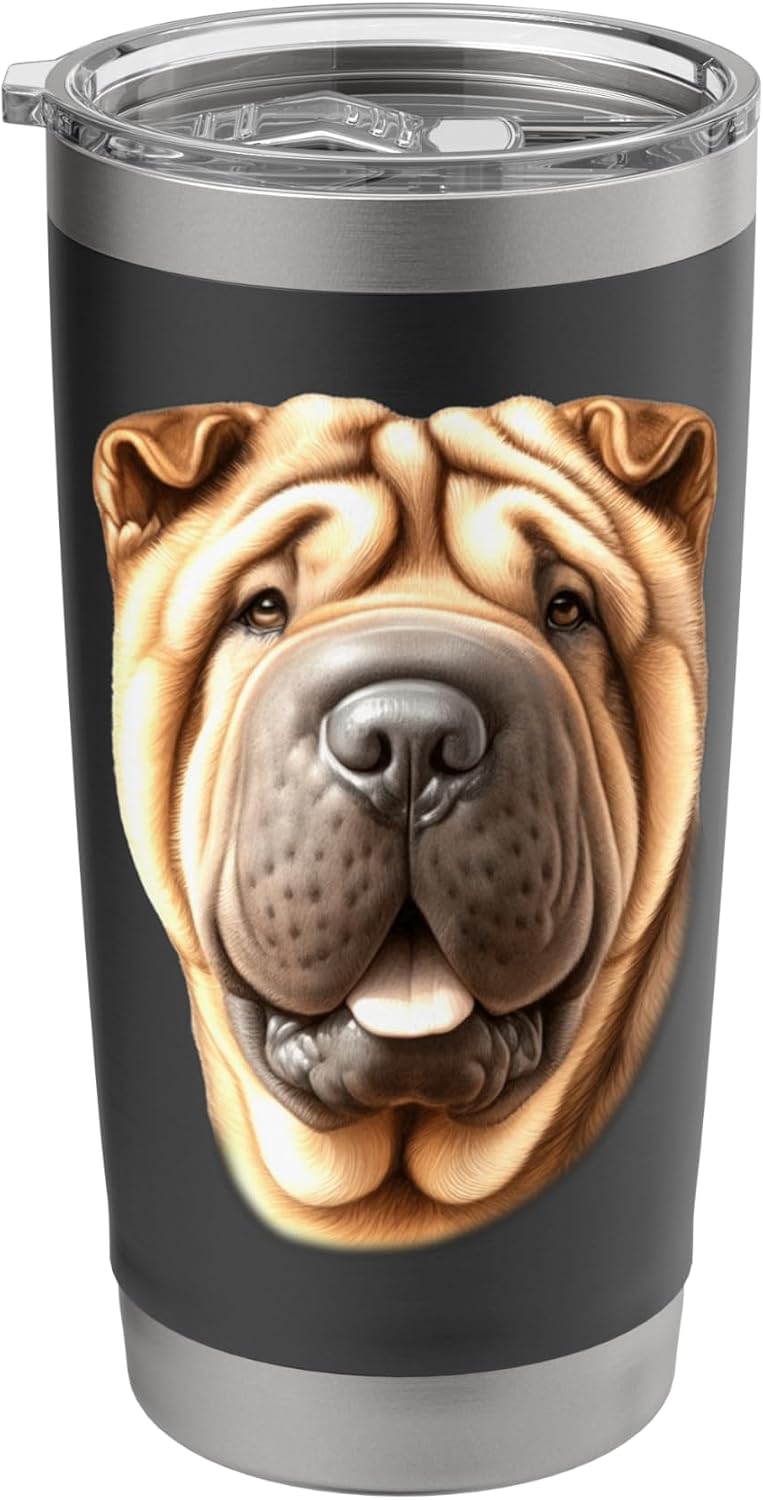 Shar Pei Dog Stainless Steel Tumbler