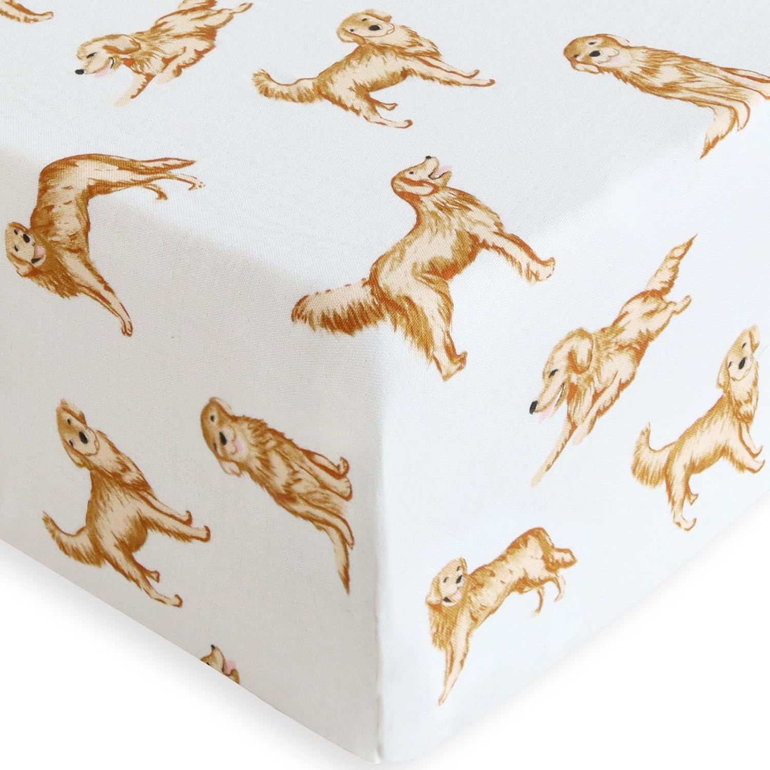 Golden Retriever Dog Crib Sheets