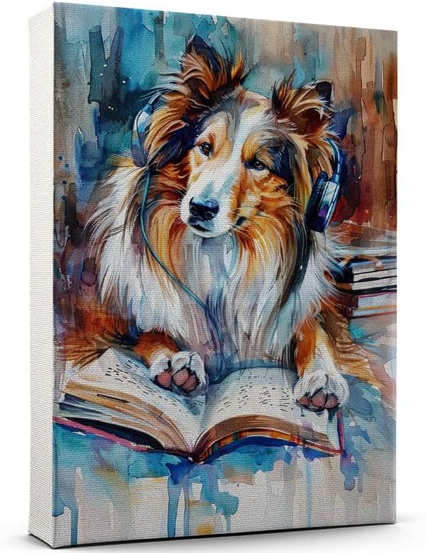 Rough Collie Canvas Wall Art