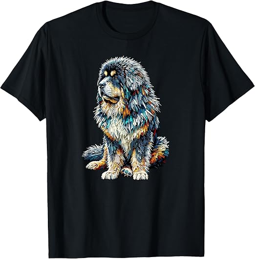 Polygon Tibetan Mastiff Dog T-Shirt