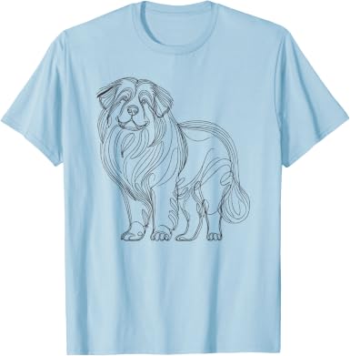 Line Art Tibetan Mastiff Dog T-Shirt