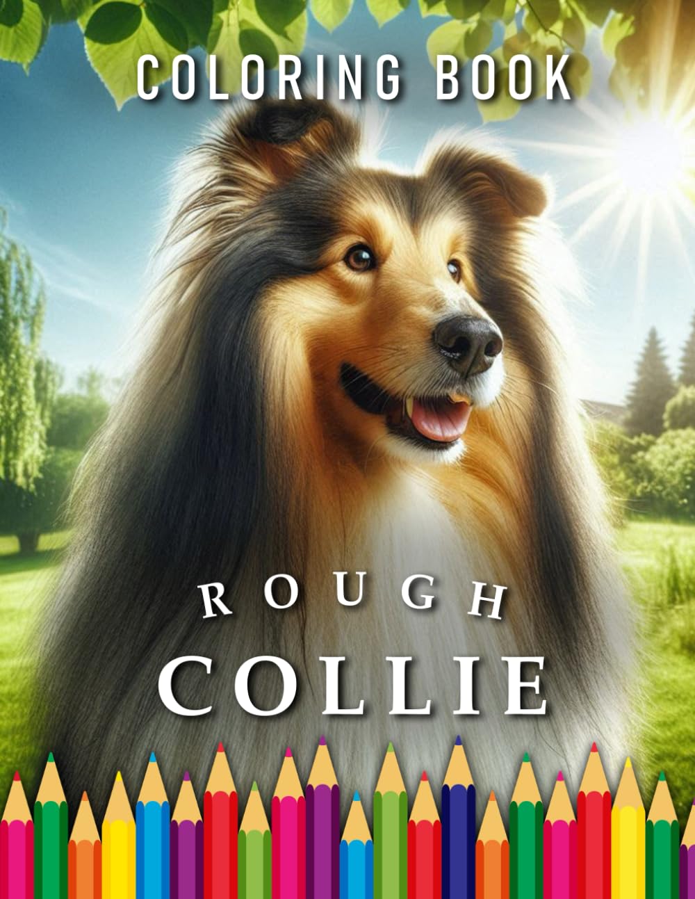 Rough Collie Dog Coloring Book