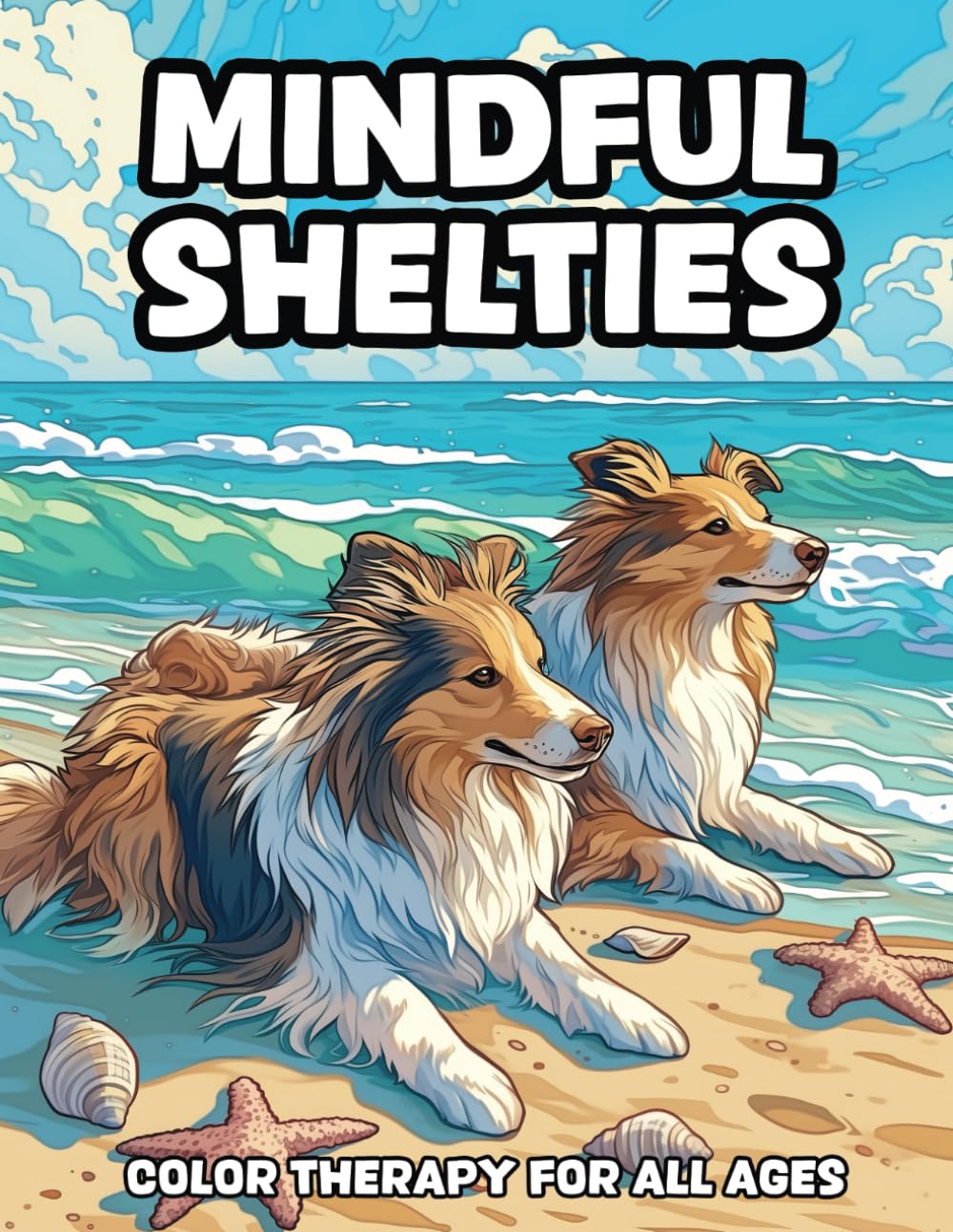 Mindful Shelties Adult Coloring Book