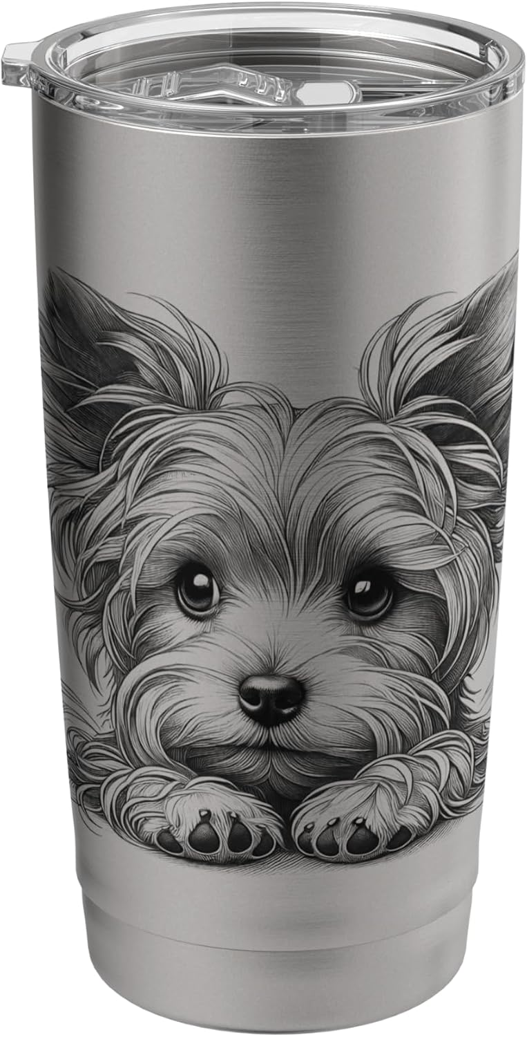York Terrier Dog Stainless Tumbler