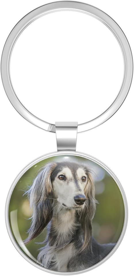 Saluki Dog Keychain