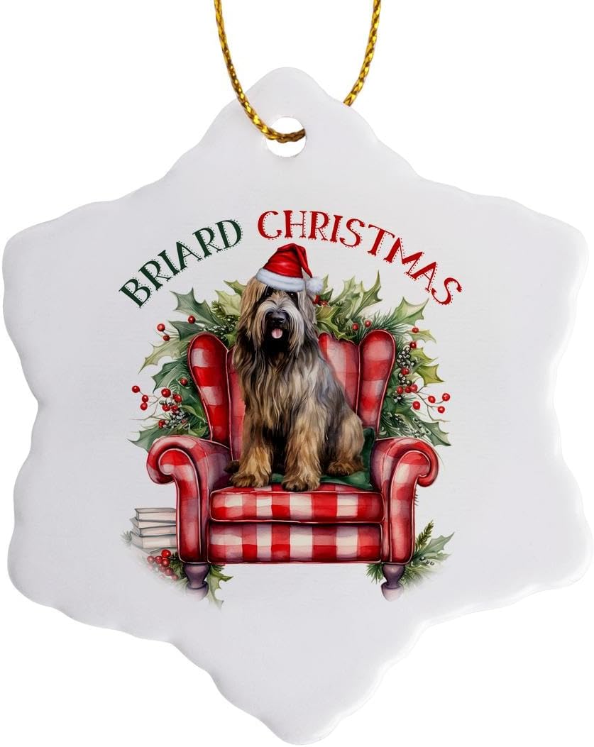 Briard Dog Christmas Ornament