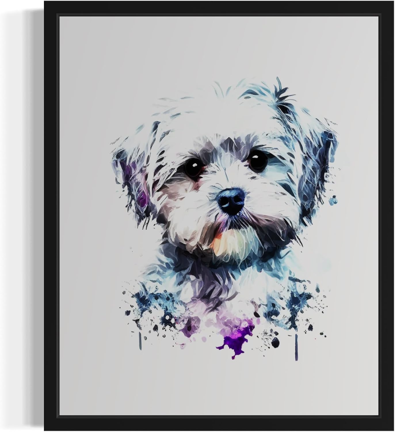 Sterling Silver Maltese Necklace - B0F59TZPD Maltese Dog Art Print