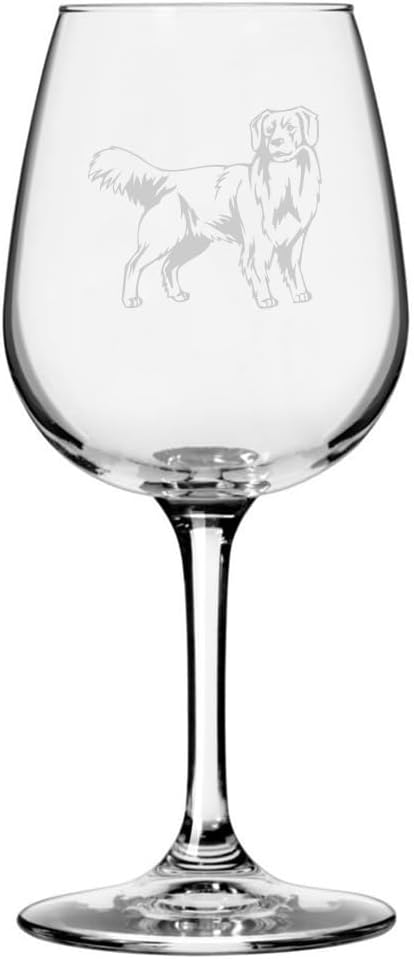 Toller Dog Wine Glass