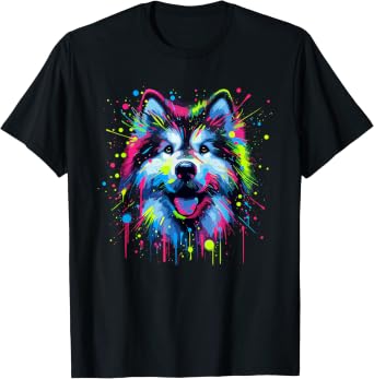 Splash Art Alaskan Malamute T-Shirt
