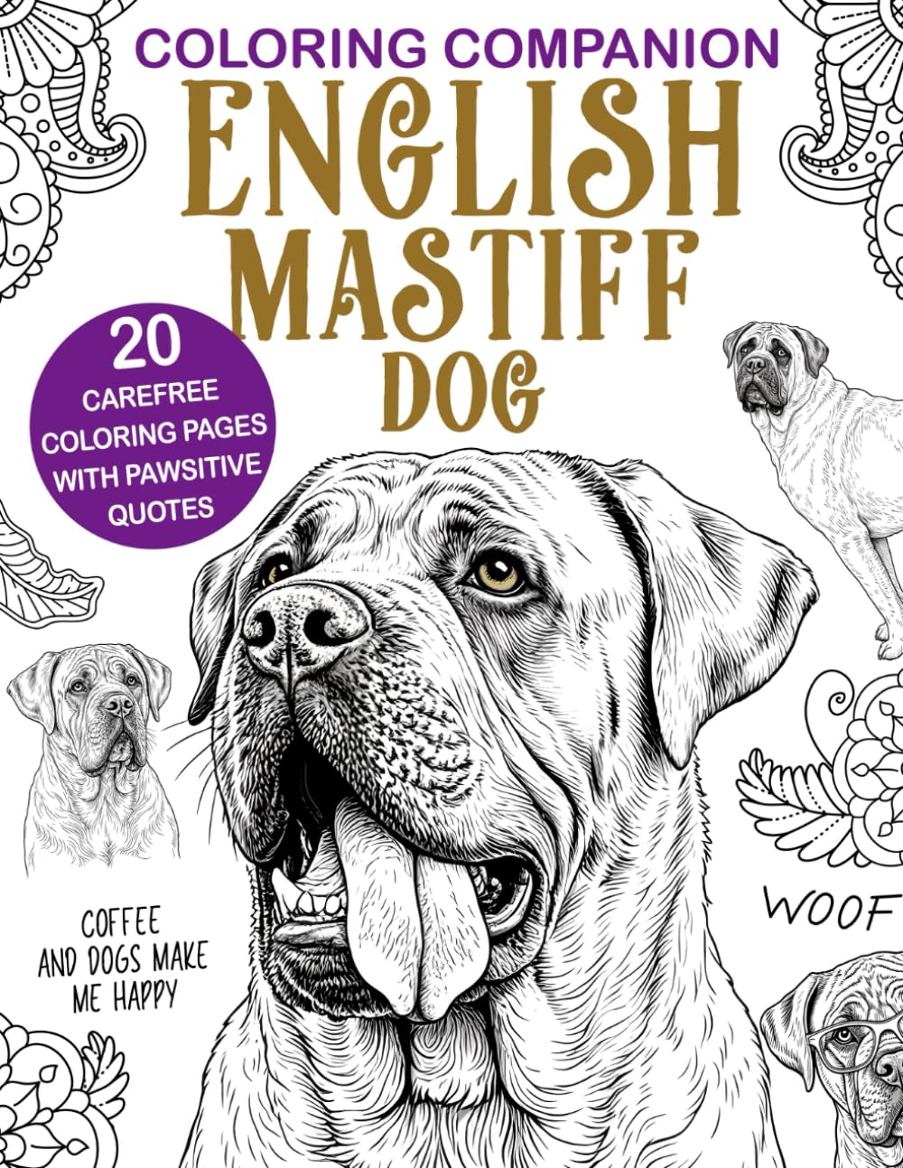 English Mastiff Dog Coloring Pages