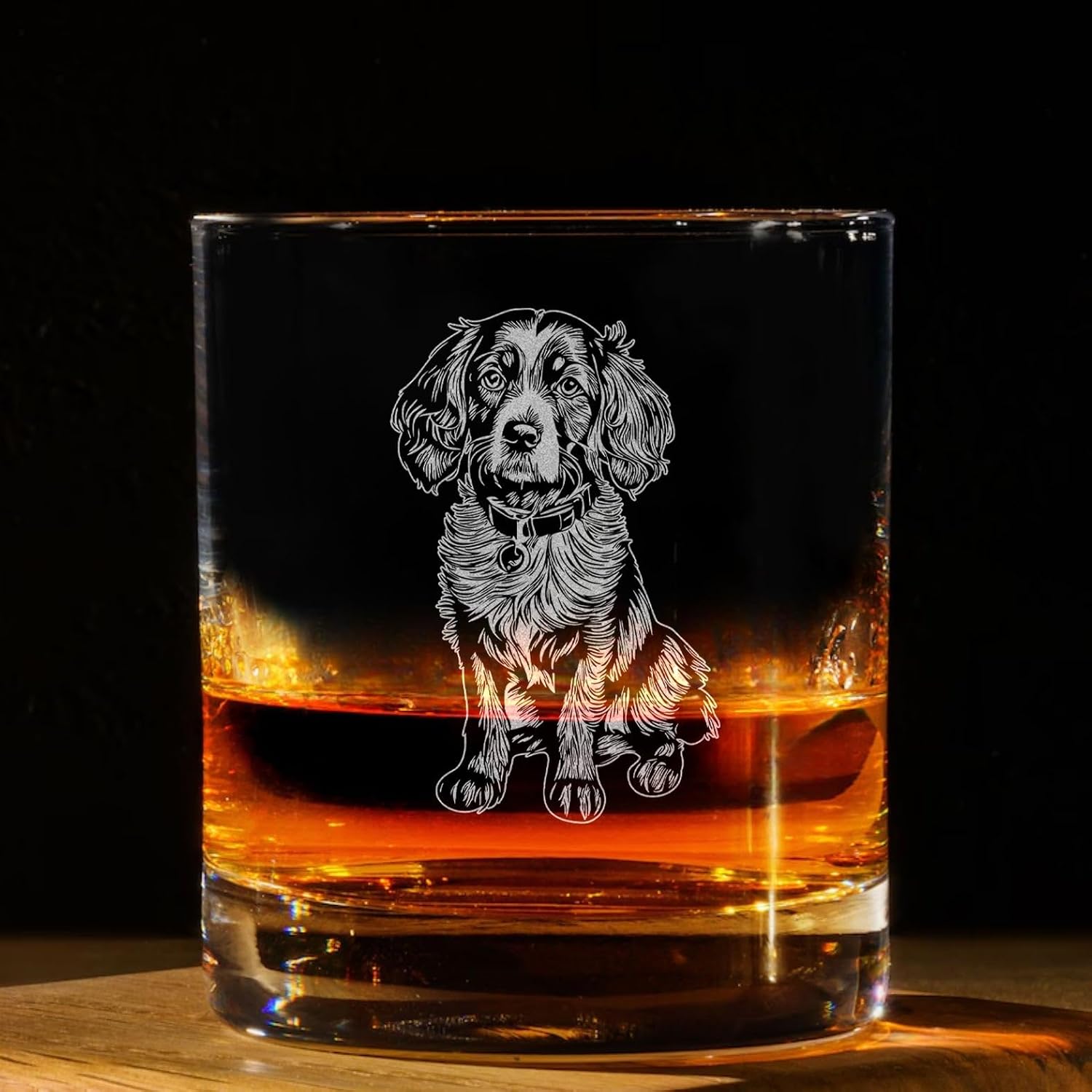 Boykin Spaniel Dog Whiskey Glass