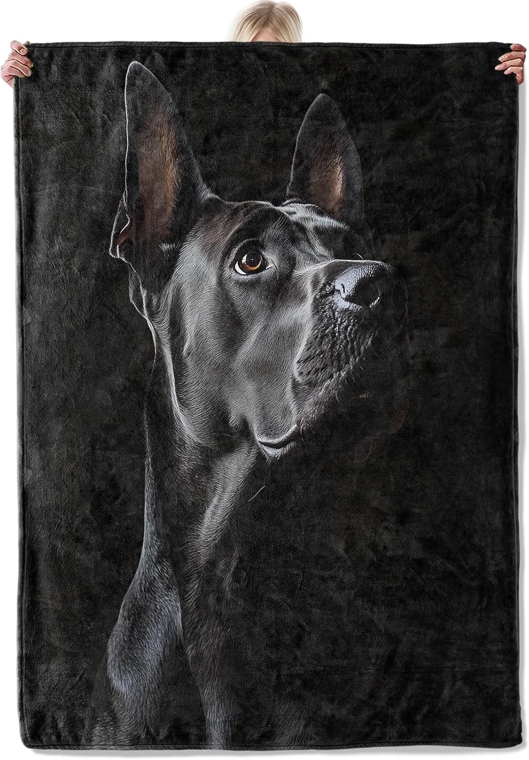 Great Dane Dog Flannel Throw Blanket