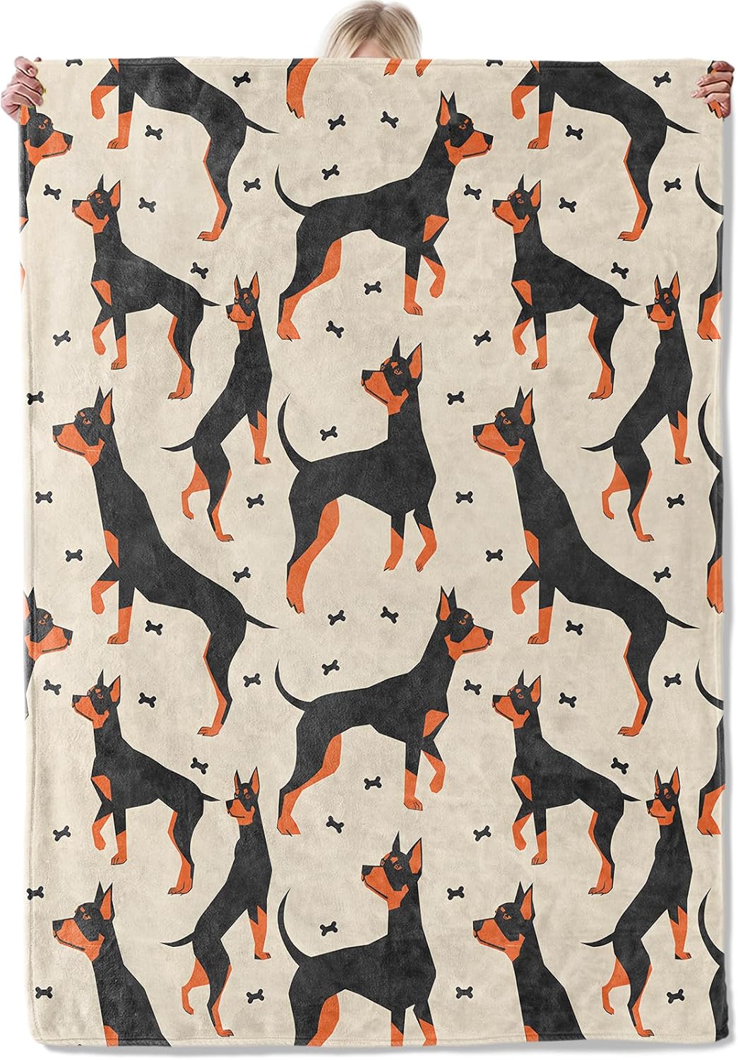 Doberman Pinscher Dog Throw Blanket