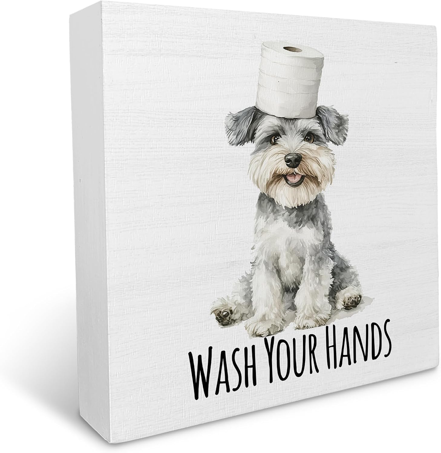 Schnauzer Dog Wooden Box Sign