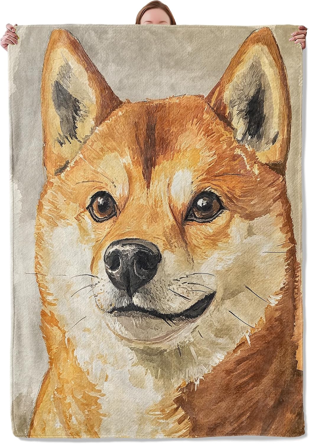 Shiba Inu Dog Flannel Blanket