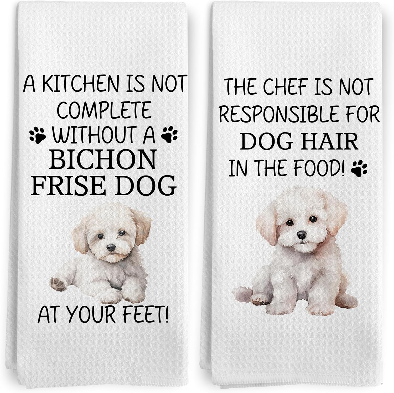 Bichon Frise Gifts Kitchen Towels