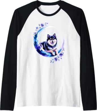 Finnish Lapphund Dog Ragland Baseball T-Shirt
