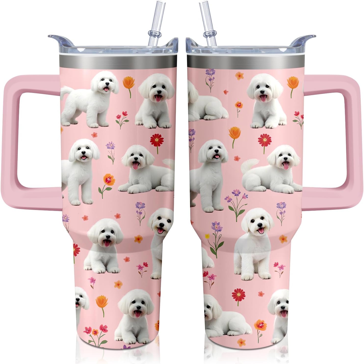 40 oz Maltese Dog Tumbler