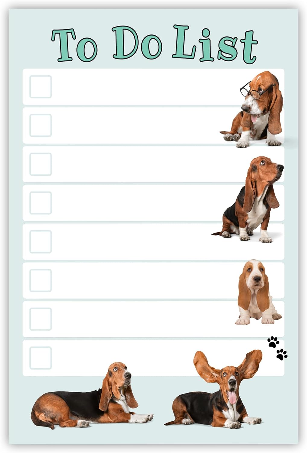 Basset Hound Sticky To-Do List Notepad