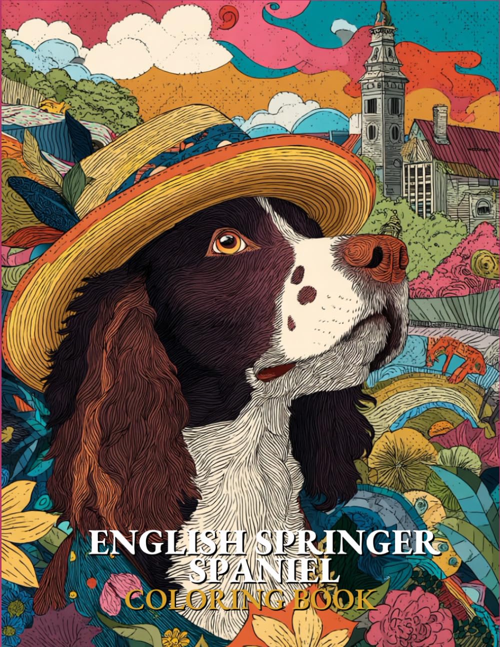 Springer Spaniel Dog Coloring Book