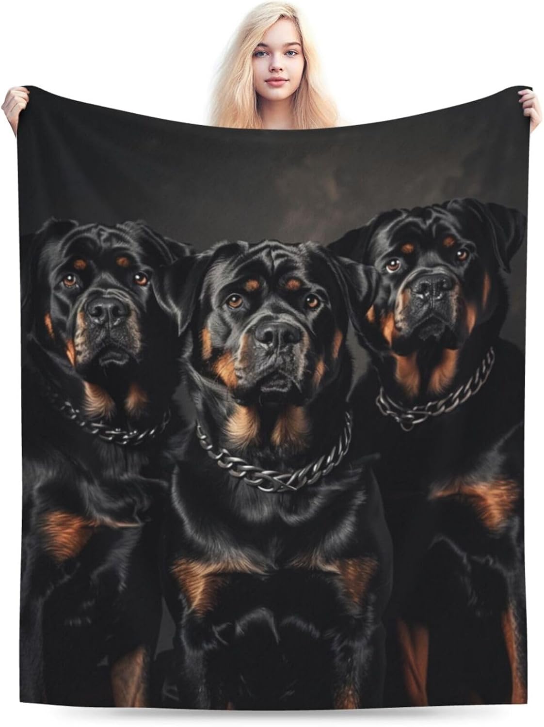 Rottweiler Dog Throw Blanket