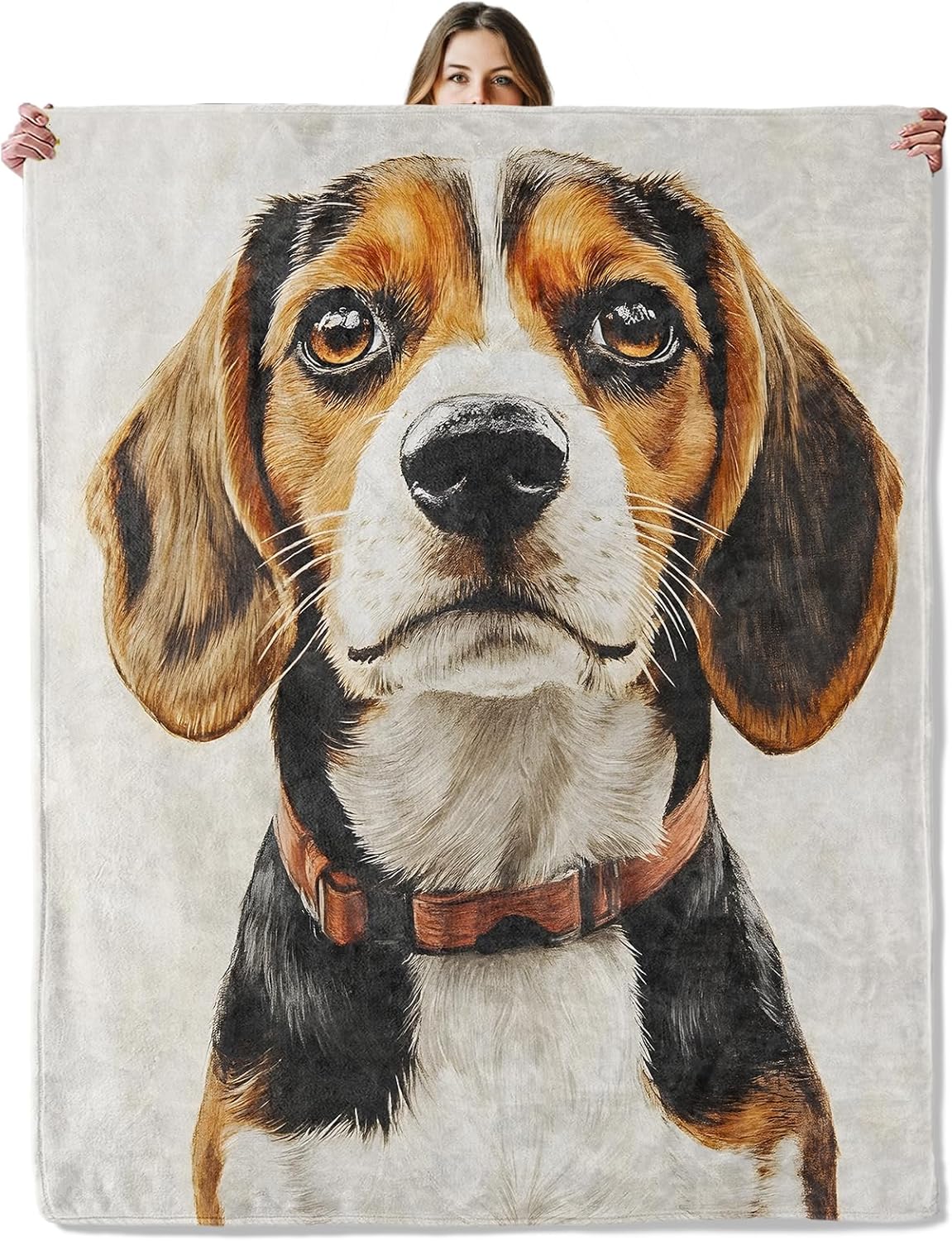Beagle Dog Flannel Throw Blanket