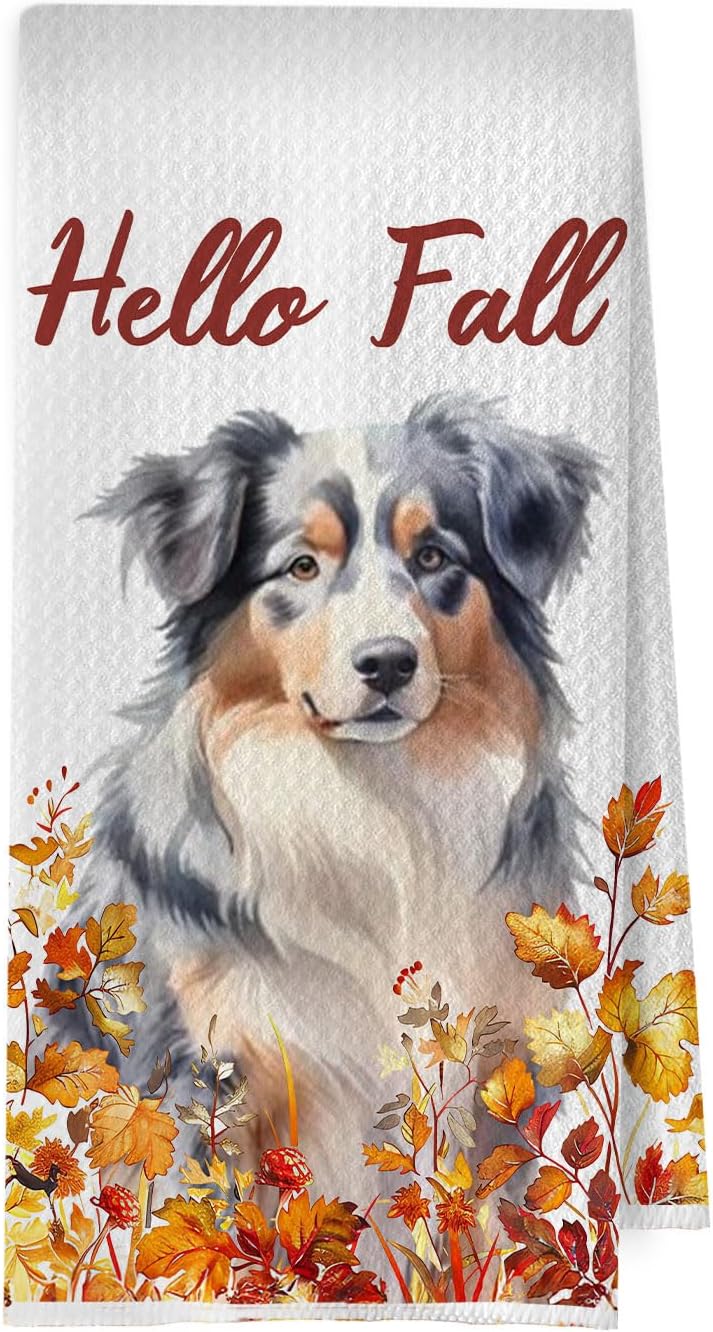 Australian Shepherd Waffle Dish Towels