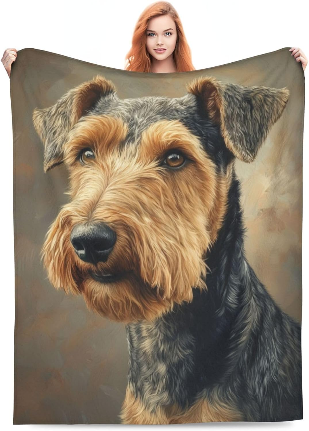 Airedale Terrier Dog Throw Blanket