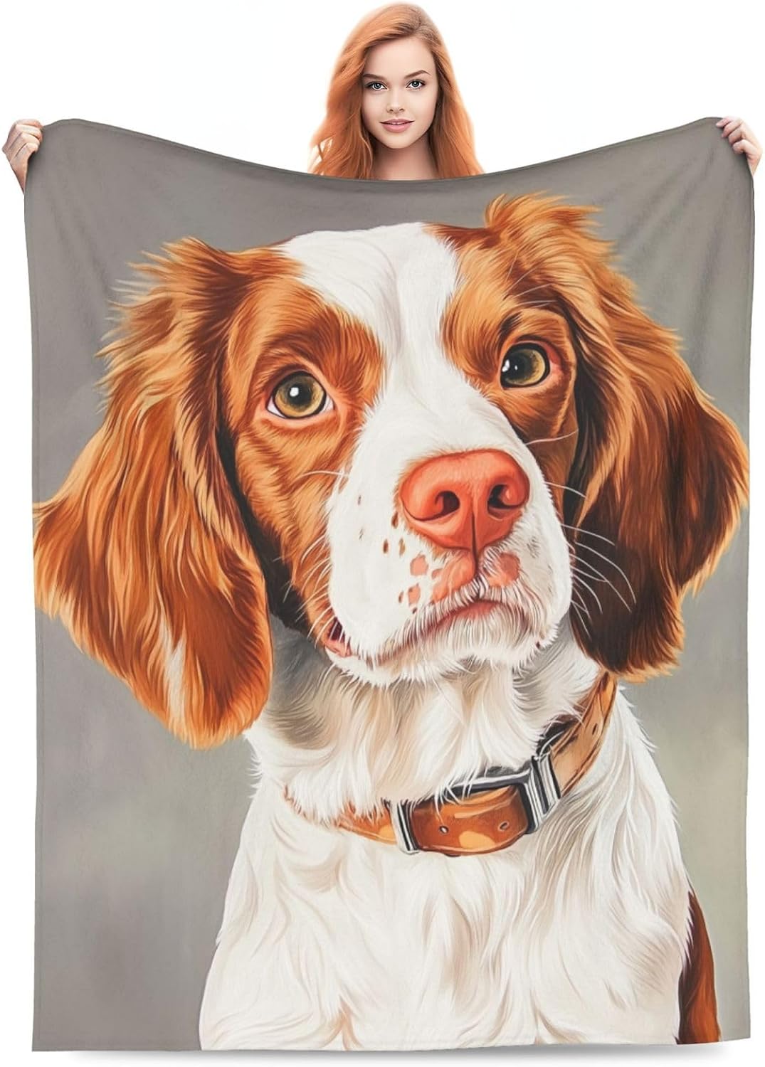 Brittany Spaniel Dog Throw Blanket