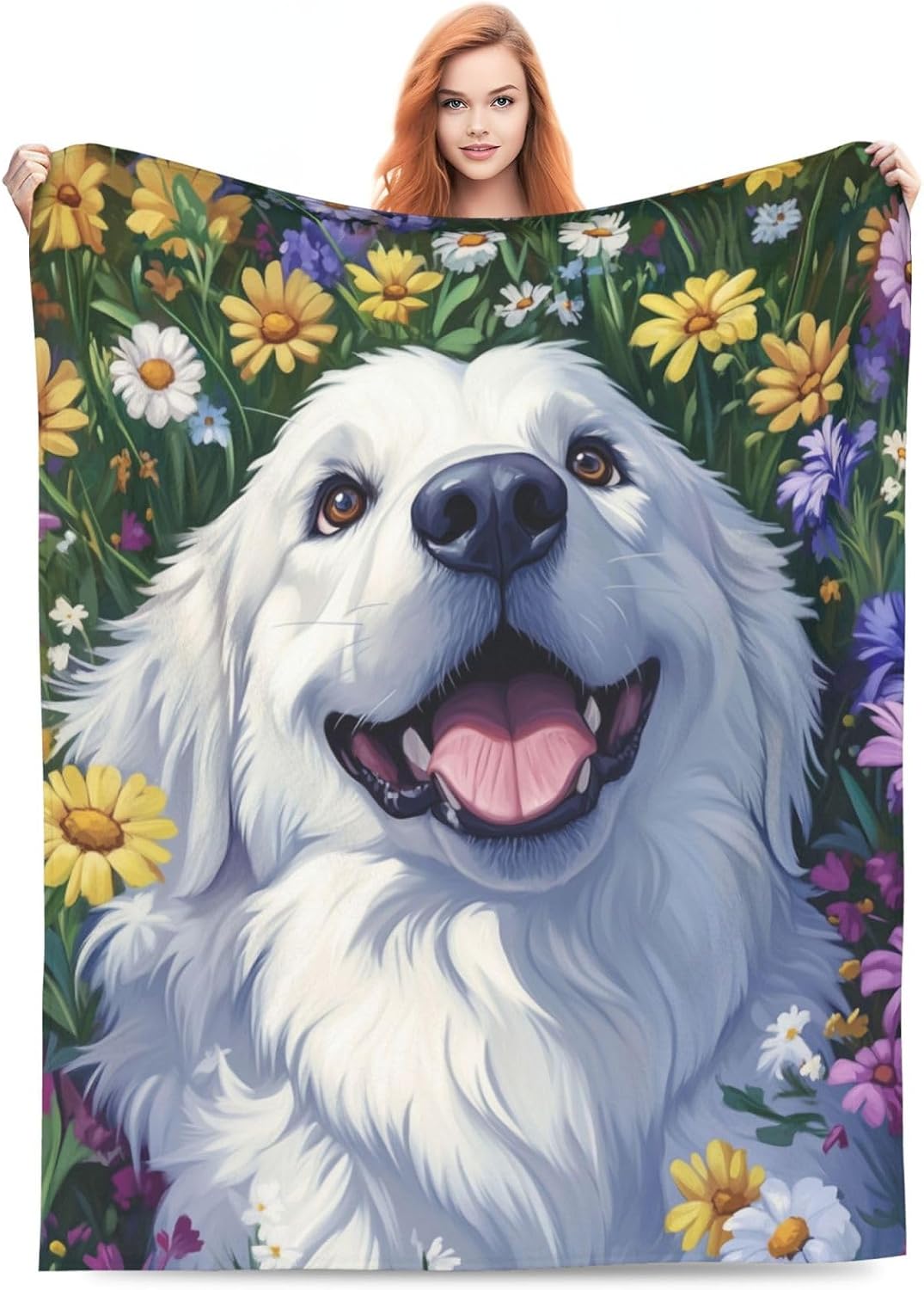 Great Pyrenees Dog Throw Blanket