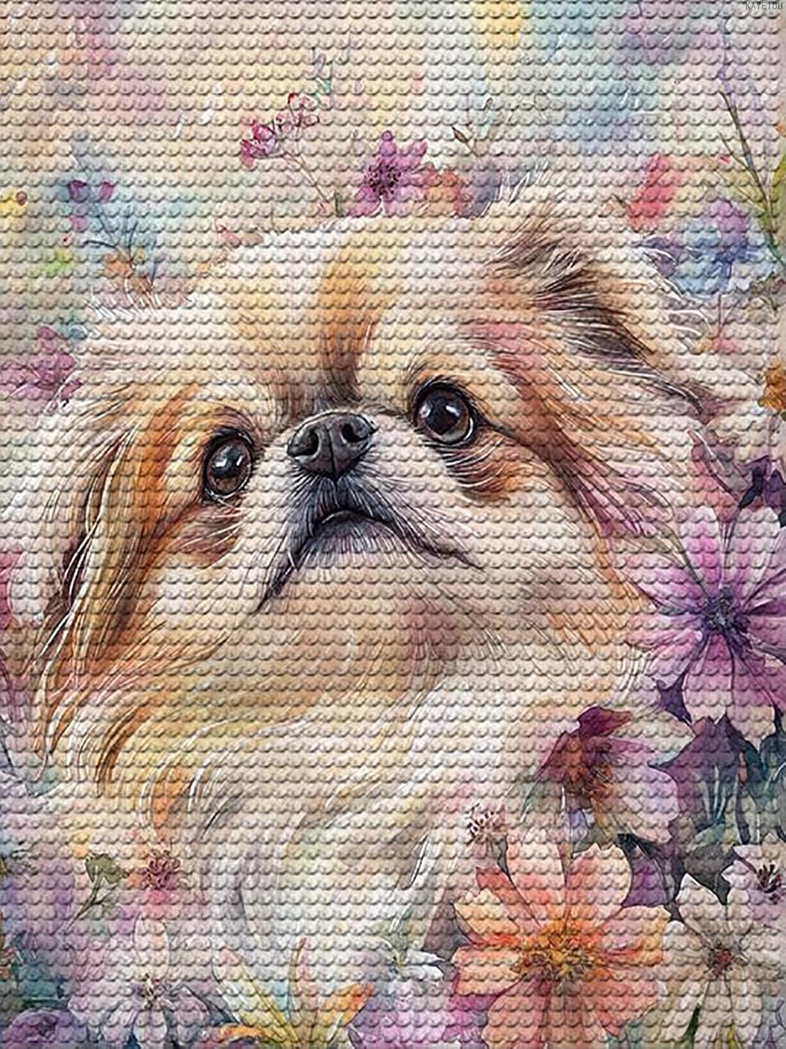 Pekingese Dog Diamond Art
