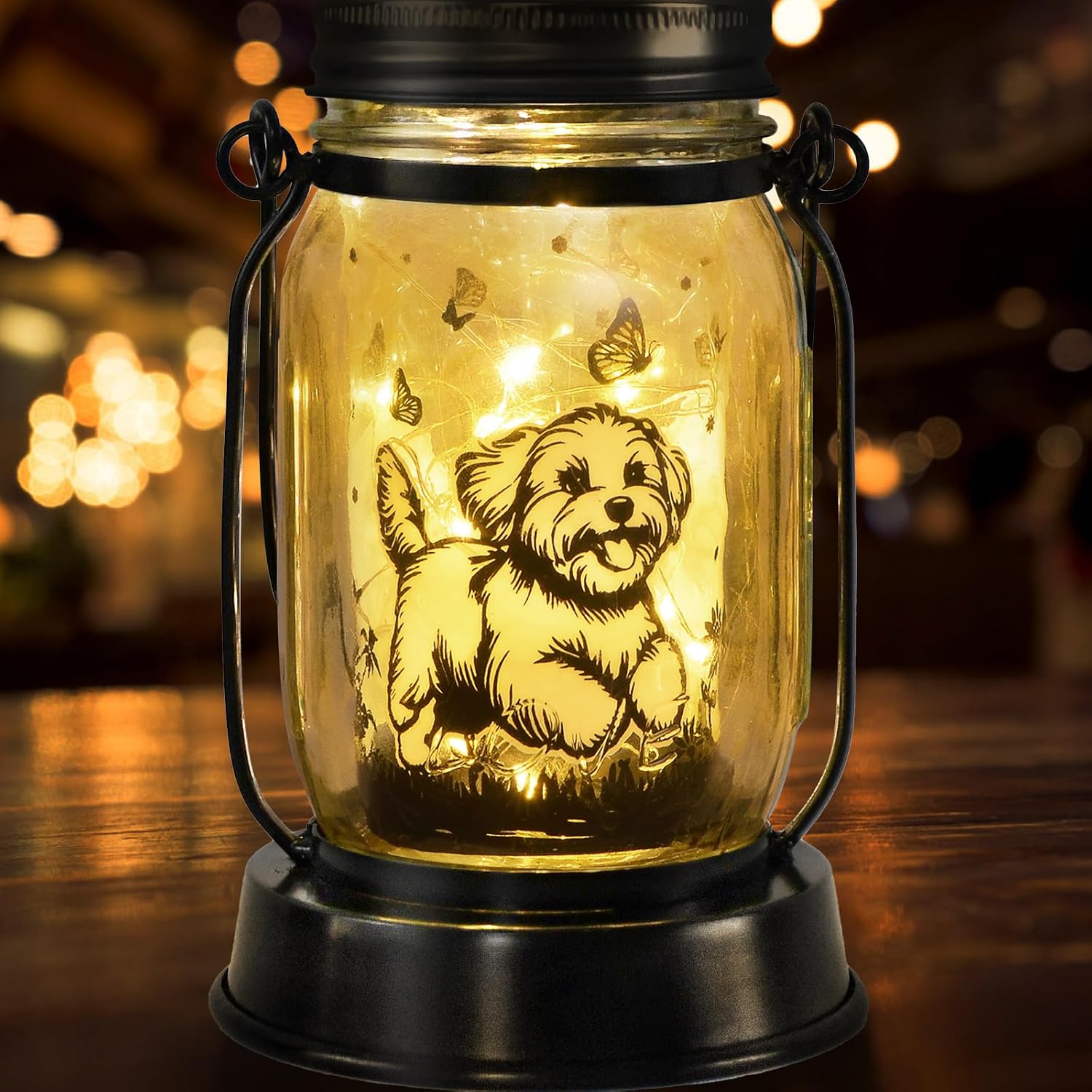 Maltese Dog Solar Lantern