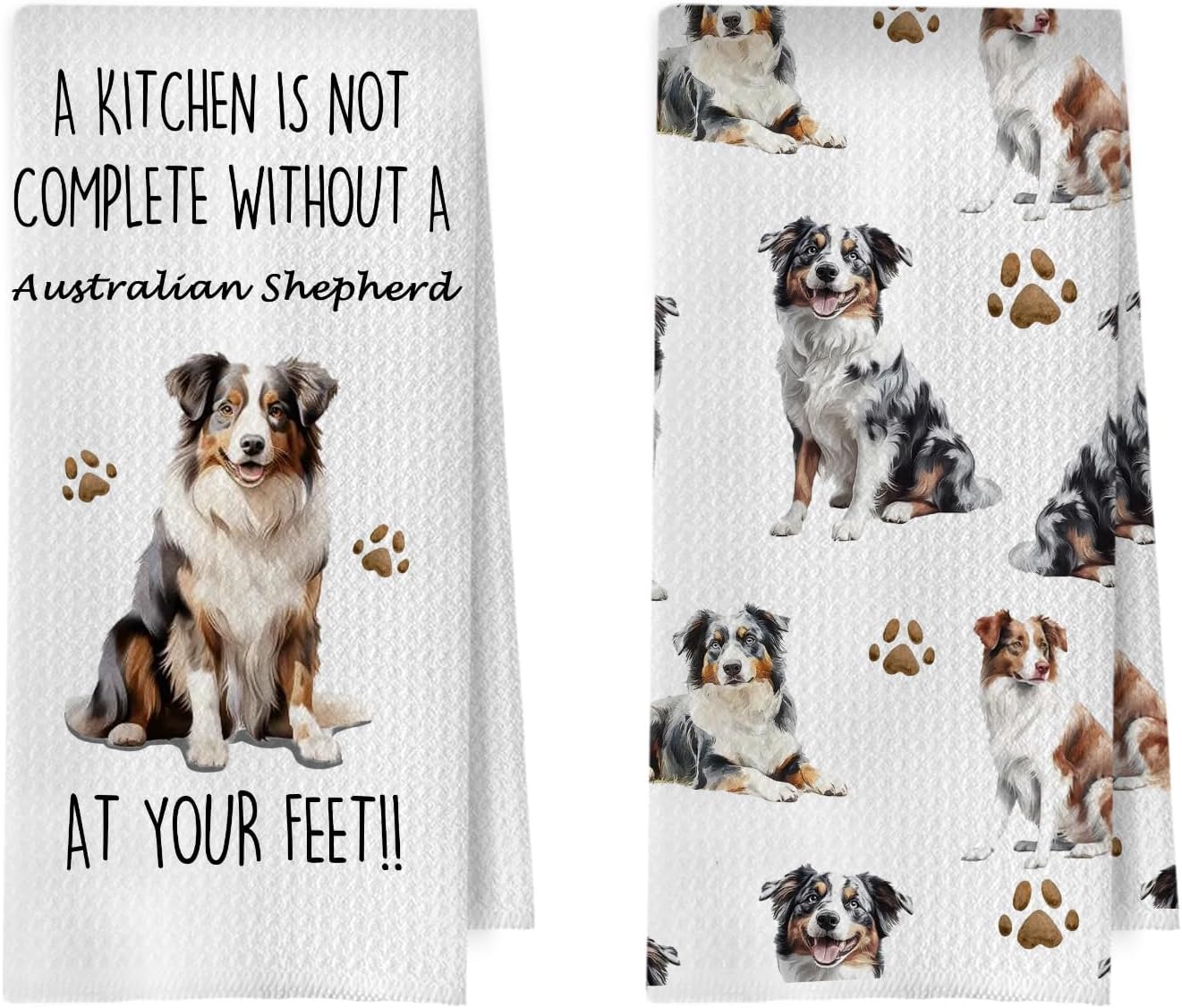 Australian Shepherd Kitchen Towels 16x24