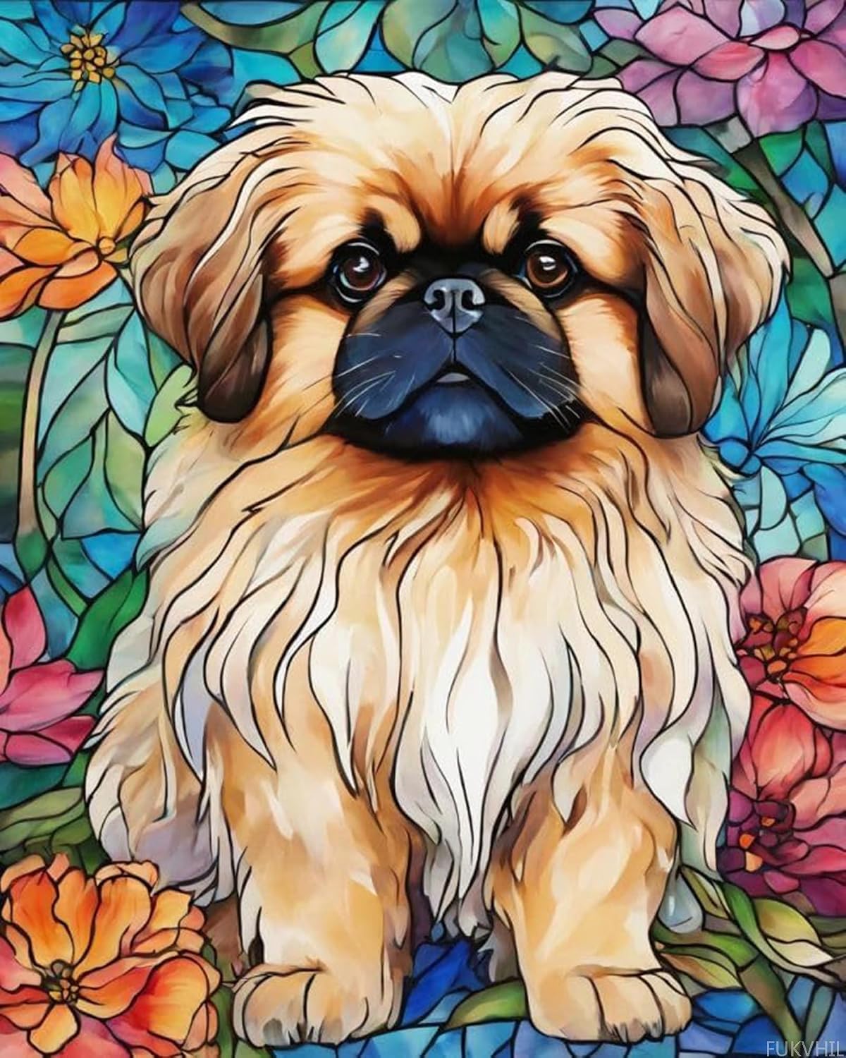 Pekingese Dog Paint By Numbers